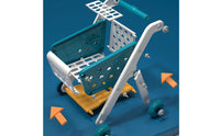 Shopping Cart Toy Role-Playing Toy Grocery Cart Push-Along Realistic for Children, Playroom, Classroom