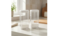 2 Pieces Produce Preserver Keeper Ventilated Greens Keeper Upright Storage Box with Slotted Lid for Home Cooks, Fridge Organization