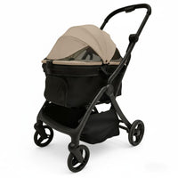 Single-Key Fold Foldable Pet Stroller Shock Absorption Foldable Pet Stroller Breathable Mesh Panels 4-Wheel Dog Stroller Built-in Safety Leash for Cats, Elderly Pets, Outdoor, Walking