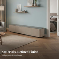 TV Console and Coffee Table Combo Modern Minimalist Design Media Console and Table Combo Sintered Stone Top Living Room Furniture for Lounge, Bedroom