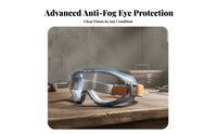 Anti-Fog Safety Goggles Crystal Clear Vision Shock Resistant Goggles Workplace Safeguarding Ocular Wear Full Sealant Design