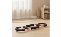 Curved Arm Exerciser Upper-Body Arm Exerciser with Adjustable Resistance Portable Exercise Bar for Fitness Enthusiasts, Beginners, Home Gym, Office