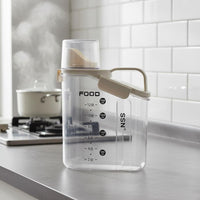 Moisture-Proof Airtight Food Storage Container Space-Saving Design Rice Storage Bin Portable Handle