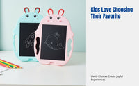 8.5" LCD Writing Tablet, Cartoon Creature Design, Drawing & Writing Pad, One-Touch Erase, Colorful, For Kids