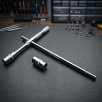 Car Tire Changing Tool Ergonomic Handle Telescopic Lug Wrench Compact Storage