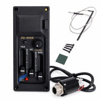 3-Band Acoustic Guitar Pickup Preamp System Pre-Wired Acoustic Guitar Pickup with EQ Built-in Preamp with EQ Active for Guitarists, Luthier