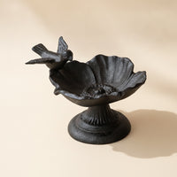 Cast Avian Feeder Garden Pedestal Bird Feeder Compact for Courtyard