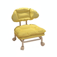 360-Degree rotating casters fluffyShaped Caster Stool Comfortable pad Padded rolling Seat adaptable Low Chair Ergonomic Design for Homemakers, Cleaners, Entryway, Living Room, Office, Housework