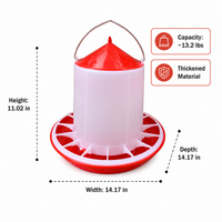Poultry Feeder, Thickened Chicken Feeder for Backyard, Anti Spill Chick Feeder Bucket for Outdoor Poultry Farming