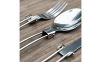 Portable tableware Kit Compact Portable Cooking Set Camping spoon fork knife for Hikers