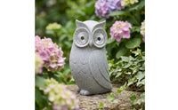 Owls Statue with Lighted Eyes Cute Animal ornament Enchanting Garden Ornament for Gardeners
