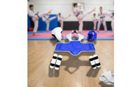 7 Pieces Thickened Padding 7-Piece Taekwondo Protective Gear Kit Competition Grade Taekwondo Safeguarding Gear Set Reinforced Stress Points Foam Dipped Sparring Equipment Uncovered-Face Design for Children, Adults, Beginners, Training