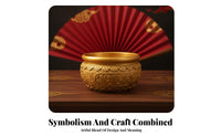 Fortune Bowl Wealth Basin Smooth Interior Embossed