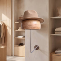Wall Hat Rack Solid Wood Hat Rack with Hook Sturdy for Dressing Room