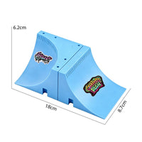Fingerboard Ramp Complete Finger Skateboard Ramp Mini Skateboard Starter Fingerboard Tabletop for Fingerboarders, Desk