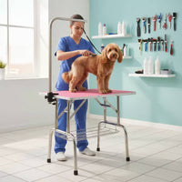 Foldable Pet Grooming Table Waterproof Foldable Dog Grooming Table Stable Construction Rounded Corners