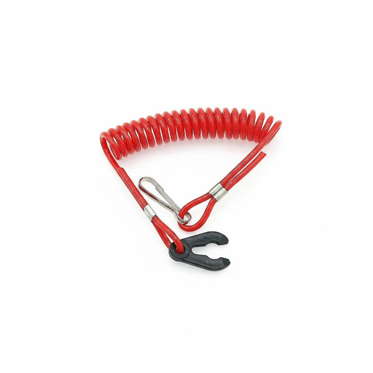Flameout Lanyard Coiled Power-Interrupt Cord Spring-Style Boat Engine Kill Switch Cord for Boaters, Boating