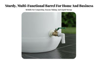 Fermentation Barrel with Spigot Versatile Sturdy Duty Plastic Drum Sturdy-Duty Liquid Container Reusable for Gardeners, Garden