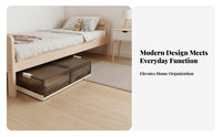 Collapsible textile container flatflat Under-Bed Box Clear Top Cover for Students