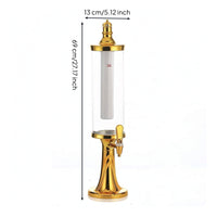 Tabletop Beer Dispenser with Ice Column Light-up Beverage Dispenser with Tap Clear Beer Dispenser Chilled for Hosts, Parties, Home Taverns, Game Nights