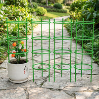 Plant Stand for Indoor Plants with Garden Trellis, Circular Spliceable Plastic Cage Design, Monstera Plant Support for Garden, Plant Support