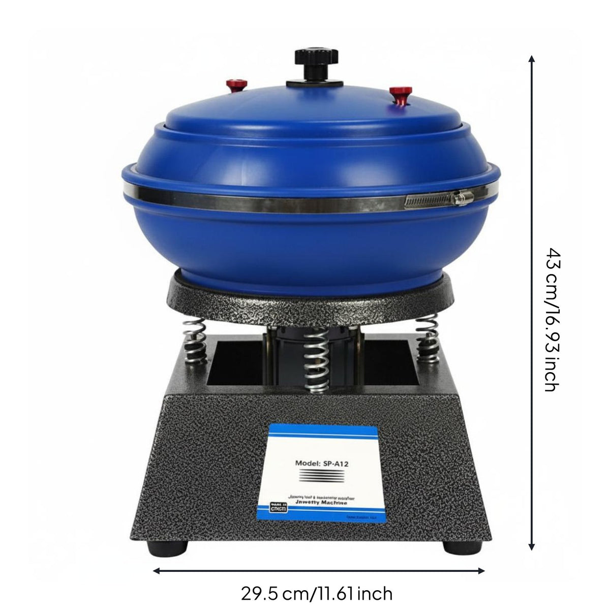 Automatic Adjustment Vibratory Polishing Machine Deburrring Vibratory Tumbler Heavy Duty Vibration Tumbler Electric for Jewelers, Metalworkers, Jewelry Shop, Metalworking, Workshop