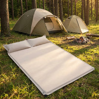 Inflatable Mattress and Air Bed for Car Camping, Double Size Sleeping Pad with Built-in Pillow, Thickened Waterproof Mat, Outdoor Camping Gear