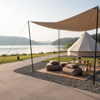 2 Pieces Tent Vestibule Pole Thickened Sturdy Duty Shelter Pole Sturdy Metal Tip Anti-Slip Base for Campers