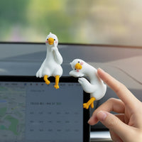 2 Pieces Dashboard Duck Adorable Car Duck with Display Hook Adorable for Drivers