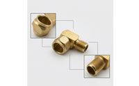 Brass Flare Elbow Right-Angle 90-Degree Flare Elbow Pipe Connector Threaded Corrosion-Resistant for Refrigeration, Tight Areas