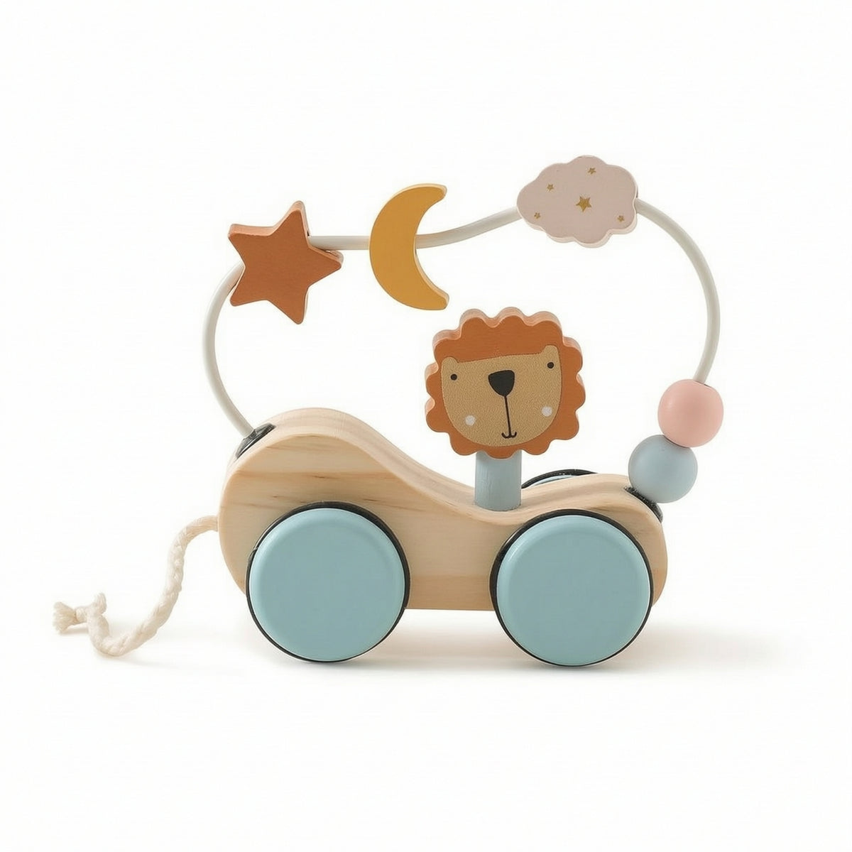 Pull-Along Toy Car Educational Bead Maze Toy-Safe for Preschoolers