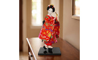 Japanese Geisha Kimono-clads Doll Collectible Japanese Geisha Doll Decorative for Collectors, Tabletop, Shelf, Living Room