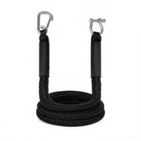 Coiled Bungee Dock Line Floating Dock Line with Foam Buoyant Bungee Mooring Rope Long-Lasting for Boaters