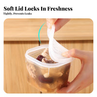 6 Pieces Safezer Safe Soup Portioning Set Food-Grade Single-Compartment Meal Container Portion Control Kitchen Storage Reusable for Home Cooks, Health-Conscious Individuals, Busy Professionals, Refrigerator, Workplace Lunch, on-the-Move