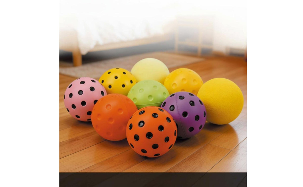 High Rebound Quiet Foam Pickleball Non-Deforming Indoor Pickleball Ball Soft PU Foam Ball Noise Reduction for Children, Home
