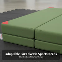 Folding Gymnastics Mat Foldable Design Tumbling Sponge Mat Thickened Cushioning High Jump Landing Area for Gymnasts, Fighting Artists, Gym