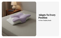 Side Sleeper Friendly Butterfly Shaped Pillow Soft and Comfortable Butterfly Memory Foam Pillow for Adults, Back Sleepers, Sleeping, Bedroom