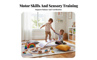 Sensory Training Wooden Balance Board Improves Core Strength Kids Wobble Board Natural Wood Child-Centered Rocker Unrestricted-Ended Play for Toddlers