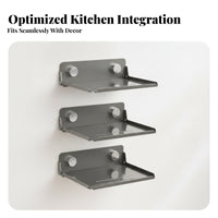 Metal Kitchen Prep Shelf Dark Gray Home Storage