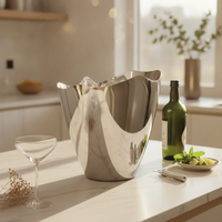 Stainless Steel Ice Container Reflective Vino Chiller Container