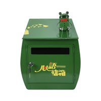 Lockable Frog Mailbox Metal Mailbox with Lock Compact Post Box Secure for Entryway