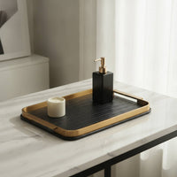 Leather Tray Contemporary Tray with Handles Decorative for Washroom