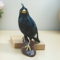 Songbird Figurine Feathered Bird Figurine with Feathers Handmade Artificial Bird for Photographers, Teachers