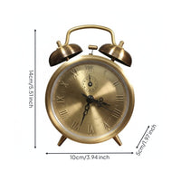 No Batteries Needed Antique Design Alarm Clock Mechanical Alarm Clock House Decoration for Students, Heavy Sleepers, Bedroom, Living Room, Office