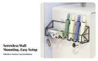 Wall Mounted Umbrella Rack Space-Saving Wall Mounted Umbrella Holder Multi-Functional Behind Door Storage Rack for Apartment Dwellers, Hallway, Office