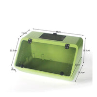 Reptile Enclosure with Sloped Front Ventilated Acrylic Terrarium with Mesh Top Reptile Tank Enclosure Transparent