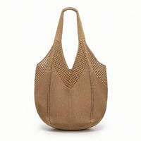Slouchy Knitted Tote Bag Bohemian Summer Tote Bag Roomy Spacious for Women