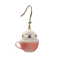 Earring with Teacup Charm Cute Earrings with Teacup Playful Cup Earrings for Teens
