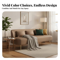 Easy to Clean Two-Tone Bench Settee Elegant Design Sofa High-Density Foam Cushion Living Room Seating Minimalist Design for Apartment Dwellers, Office Managers, Business Owners, Beauty Salon, Reception Area, Bedroom