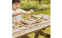 Wooden Grill Playset Educational Grill Playset with Pretend Meal Components Pretend Barbecue for Playroom